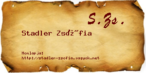 Stadler Zsófia névjegykártya